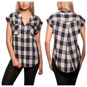 JACHS Girlfriend Quinn Cap Sleeve Blouse EUC sz L